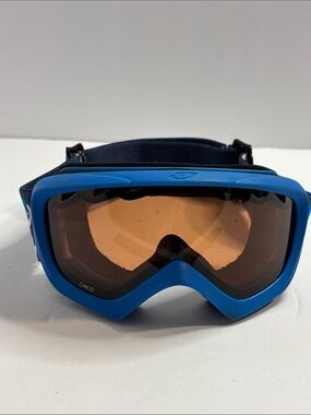 Giro Youth Small Ski Goggles Blue Ski/Snowboard Goggles with Amber Lens VGC